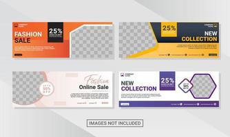 Web banner design template vector