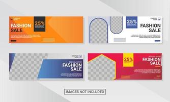 Web banner design template vector