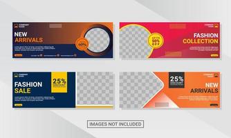 Web banner design template vector