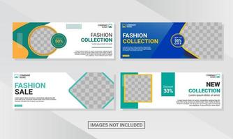 Web banner design template vector