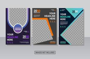 Modern business annual report template vector