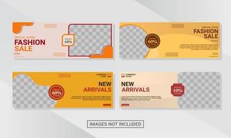 Web banner design template vector