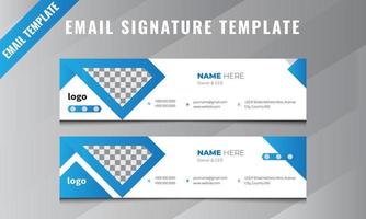 Email signature template vector template, Corporate business email signature vector banner, Modern email signature vector templates, email footer, and personal social media cover design Free.