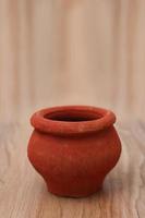 empty Bowl on wooden background. photo