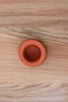 empty Bowl on wooden background. photo