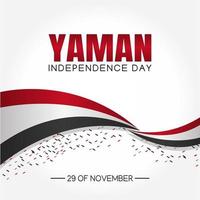 Yaman independence day vector illustration