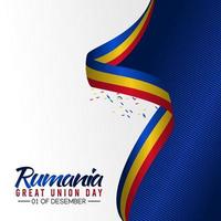 rumania gran día de la unión ilustración vectorial vector