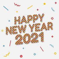 new year full color design vector illustration