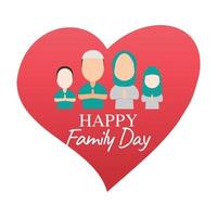 happy family day vector illustration