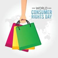 world consumer rights day vector illustration