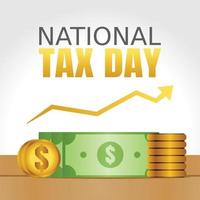 National tax day vector illustration