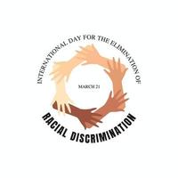 día internacional para la eliminación de la discriminación racial ilustración vectorial
