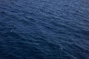 superficie de ondas de agua de tonos azules como fondo. textura de agua de mar. terrenos es la superficie del flujo de agua desde el flujo de agua para converger. foto