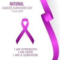 national cancer survivor day vector illustration