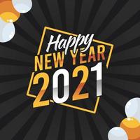 happy new year 2021 vector illustration