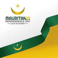 ilustración de vector de día de la independencia de mauritania