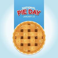 national pie day vector illustration