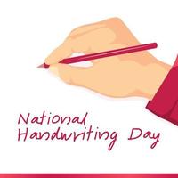 national handwriting day vector illustration