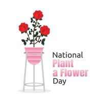 national plant a flower day vector illustration