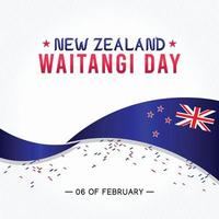 ilustración de vector de día de waitangi de nueva zelanda
