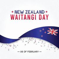 new zealand waitangi day vector illustration