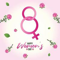 HAPPY WOMENS DAY vector illustration