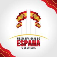 ilustración de vector de fiesta de españa. traduccion dia nacional de españa