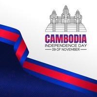 Cambodia independence day vector illustration