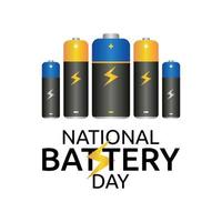 ilustración vectorial del día nacional de la batería vector