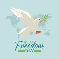 world freedom day vector illustration
