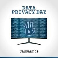 ilustración de vector de día de privacidad de datos