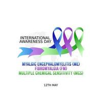 International awareness day ME FM MCS vector illustration