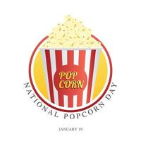 national popcorn day vector illustration