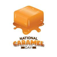 national caramel day vector illustration