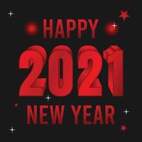 feliz año nuevo 2021 ilustración vectorial vector