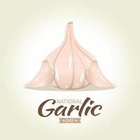 National garlic day vector illustration