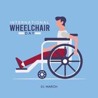 international wheelchair day vector illustration
