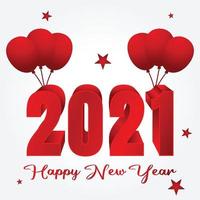 happy new year 2021 vector illustration