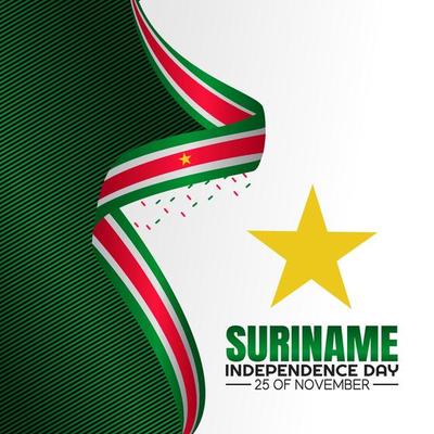 Suriname independence day vector illustration