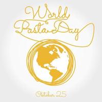 world pasta day vector illustration