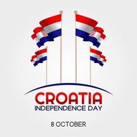 ilustración de vector de día de la independencia de croacia