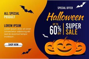 halloween super sale vector illustration