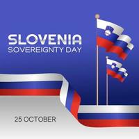 Slovenia sovereignty day vector illustration