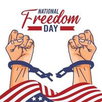 national freedom day vector illustration