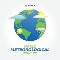 Ilustración de vector de día meteorológico mundial