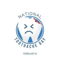 national toothache day vector illustration