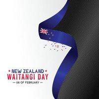 ilustración de vector de día de waitangi de nueva zelanda