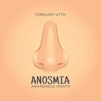 anosmia awareness month vector illustration