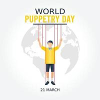 world puppetry day  vector illustration