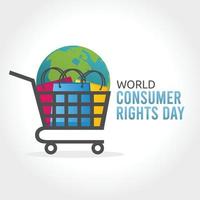 world consumer rights day vector illustration